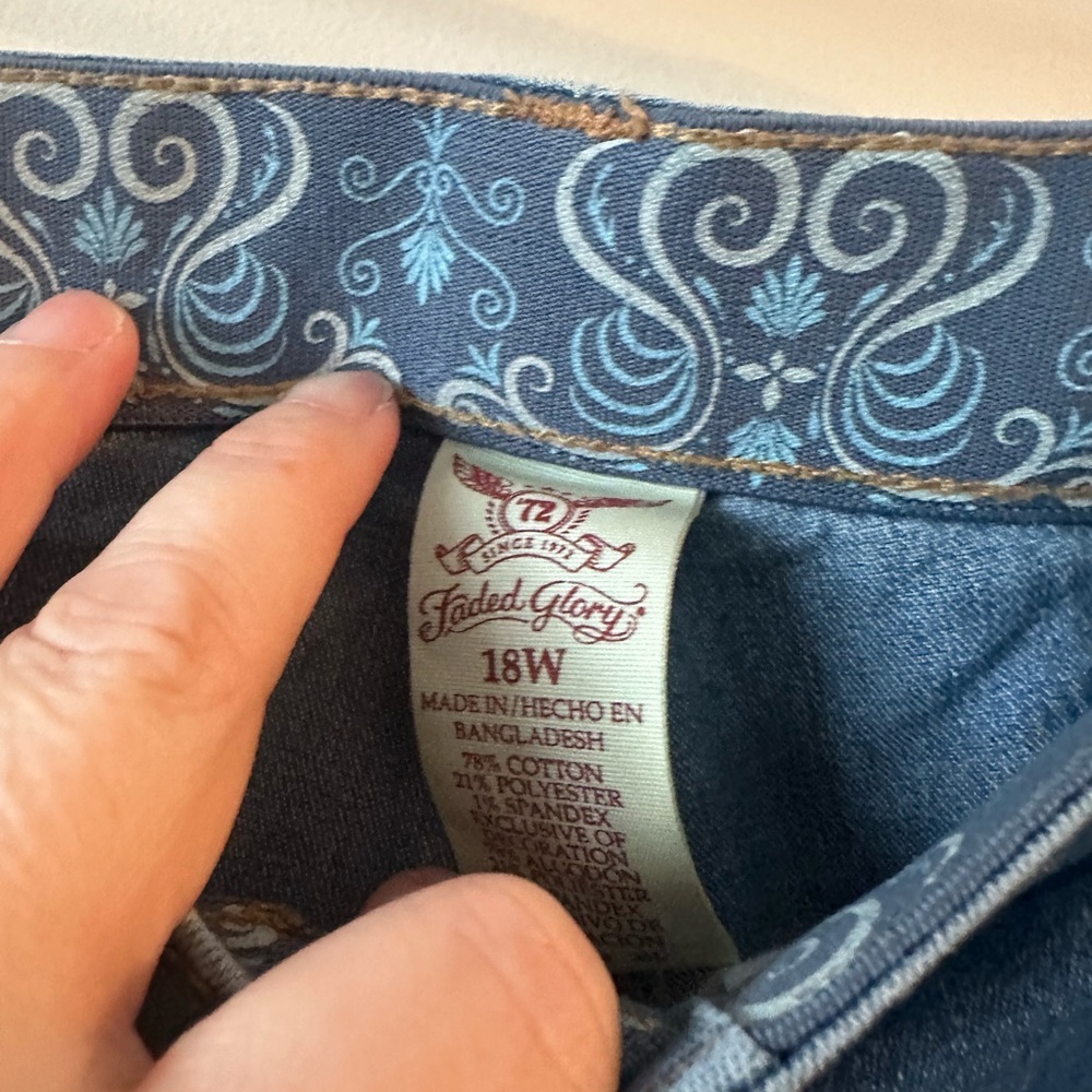 Women’s Faded Glory capri jeans 18 - Picture 2 of 3